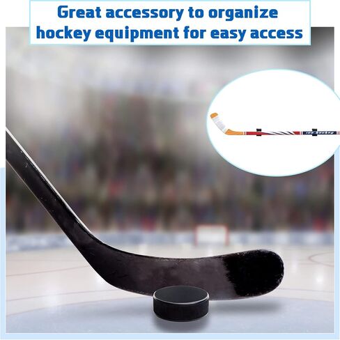 4 Pcs Hockey Stick Display Holder Hanger Organizer Ice Hockey Stick Wall Mount Rack Holder Acrylic Hockey Stick Holder with Install Accessories for Sports Storage Horizontal Display, 2 Colors in Saudi Arabia