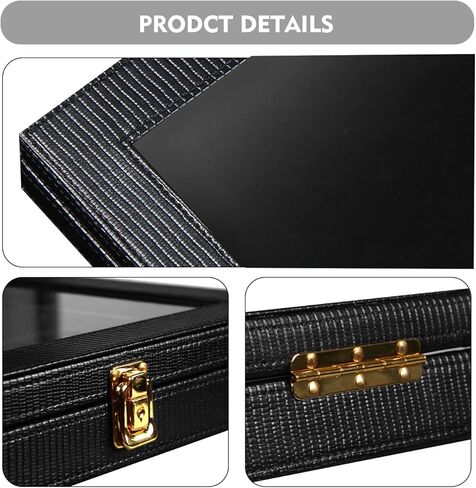 حقيبة عرض دبوس من جلد البولي يوريثان من Fanousy مقاس 14 بوصة × 19 بوصة، لوحة عرض دبوس قابلة للقفل، صناديق عرض ظل عسكرية قابلة للقفل مع إطار صندوق ظلال للحماية من الأشعة فوق البنفسجية بنسبة 98% لمجموعة شريط تصحيح ميدالية ديزني العسكرية in Kuwait