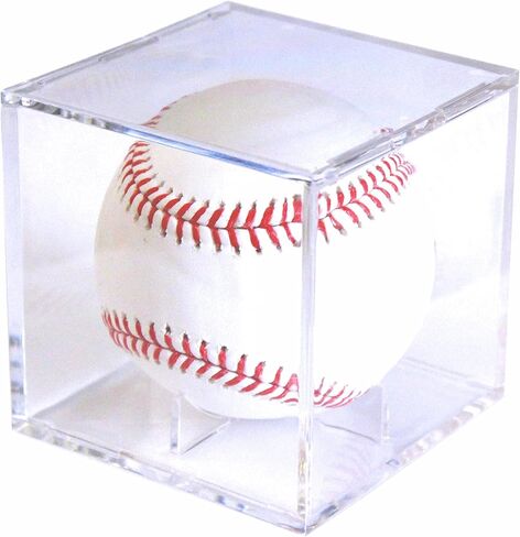 Baseball Ball Cube | 1UV Protected Acrylic Baseball Holder Square Clear Box | Memorabilia Showcase Autograph Ball Protector | 12, one dozen | Fits official size ball in Kuwait
