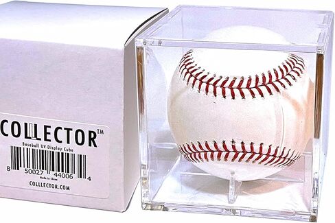 Baseball Ball Cube | 1UV Protected Acrylic Baseball Holder Square Clear Box | Memorabilia Showcase Autograph Ball Protector | 12, one dozen | Fits official size ball in Kuwait
