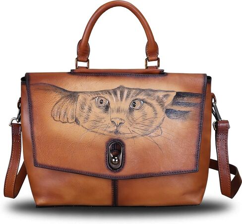 Genuine Leather Satchel Purses Handbags for Women Large Capacity Shoulder Bags Lady Work Top Handle Crossbody Bag in Saudi Arabia