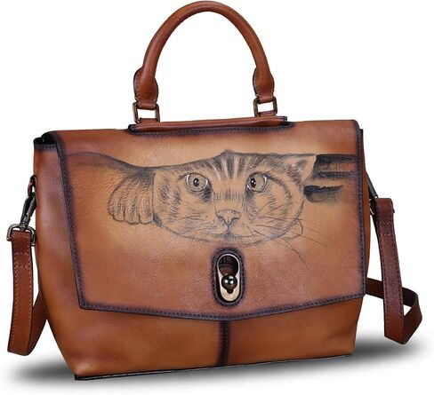 Genuine Leather Satchel Purses Handbags for Women Large Capacity Shoulder Bags Lady Work Top Handle Crossbody Bag in Saudi Arabia