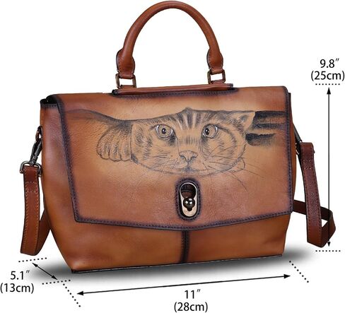 Genuine Leather Satchel Purses Handbags for Women Large Capacity Shoulder Bags Lady Work Top Handle Crossbody Bag in Saudi Arabia