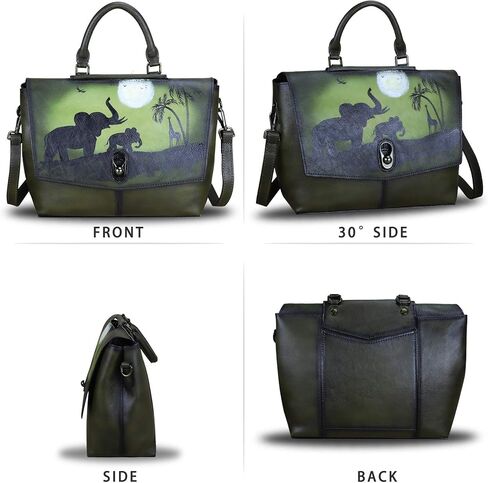 حقائب يد من الجلد الطبيعي للنساء حقائب كتف ذات سعة كبيرة حقيبة كروس بمقبض علوي للعمل للسيدات in Kuwait