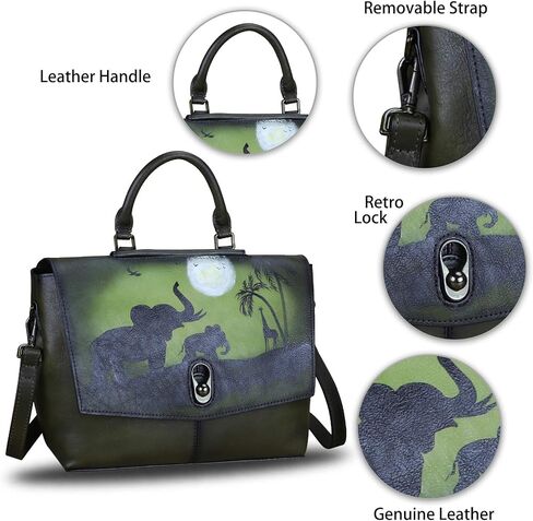 حقائب يد من الجلد الطبيعي للنساء حقائب كتف ذات سعة كبيرة حقيبة كروس بمقبض علوي للعمل للسيدات in Kuwait