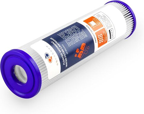 فلتر مياه مطوي 20 ميكرون من Aquaboon مقاس 10 × 2.5 بوصة - خرطوشة بديلة لفلتر مياه رواسب المنزل بالكامل متوافقة مع WB-50W، W50PE، WFPFC3002، R50، WHKF-WHPL، Keystone 550، 6 عبوات in Kuwait