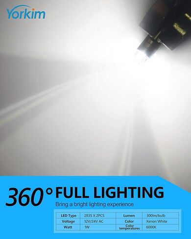 Yorkim 194 لمبات LED 6000K أبيض T10 مصابيح داخلية LED للسيارة 168 2825 W5W 192 لمبات بديلة LED لباب خريطة القبة وأضواء لوحة ترخيص صندوق السيارة، حزمة من 2 in Kuwait