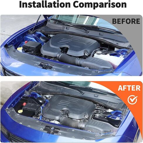 JWWY Engine Side Dust Coolant Bottle Cap Cover Trim Engine Cover Trim Kit Compatible with Dodge Charger Accessories 2011-2024+ ABS Carbon Fiber 4PCS in Saudi Arabia