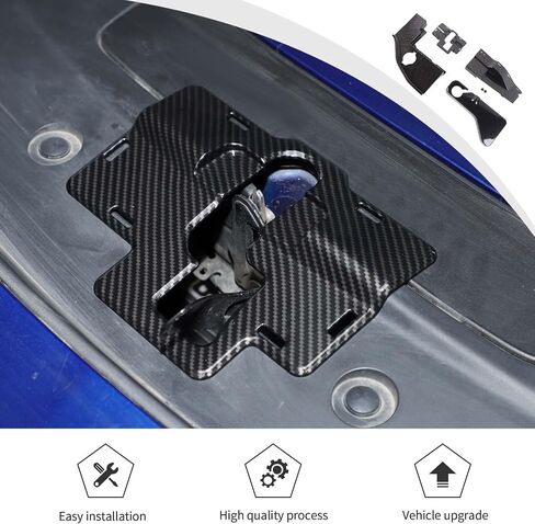 JWWY Engine Side Dust Coolant Bottle Cap Cover Trim Engine Cover Trim Kit Compatible with Dodge Charger Accessories 2011-2024+ ABS Carbon Fiber 4PCS in Saudi Arabia