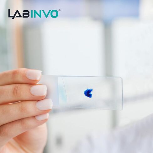 مجموعة شرائح مجهر بلوري بيضاء اللون تم تنظيفها مسبقًا، 288 قطعة من شرائح Dim.75.0X25.0X1.1mm، زوايا 45 درجة، درجة فائقة، حواف أرضية، مع قلم تحديد، IN-MSP001 in Kuwait