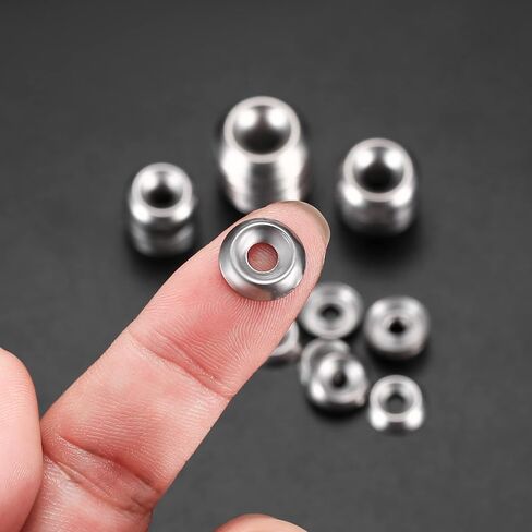 200 Pcs Finishing Cup Countersunk Washers Assortment Kit, 6# 8# 10# 12# Stainless Steel Finishing Cup Washers, Finish washers, Cup Countersunk Finish Washer Set, Finishing Washers in Kuwait