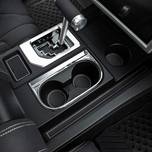 JDMCAR متوافق مع ملحقات Toyota Tundra 2021 2020 2019 2018 2017 2016 2015 2014 ملحقات البطانة الممتازة، وحدة التحكم المخصصة، حامل الأكواب، ومجموعة حشوات جيب الباب - (مقعد دلو، حافة حمراء) in Kuwait