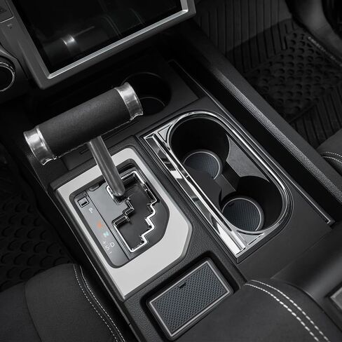 JDMCAR متوافق مع ملحقات Toyota Tundra 2021 2020 2019 2018 2017 2016 2015 2014 ملحقات البطانة الممتازة، وحدة التحكم المخصصة، حامل الأكواب، ومجموعة حشوات جيب الباب - (مقعد دلو، حافة حمراء) in Kuwait