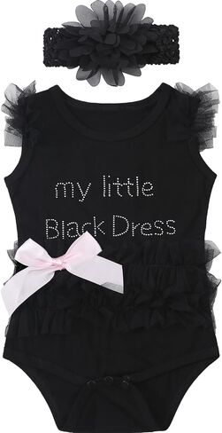 Infant Baby Girls' Lace Tutu Dress Bodysuits with Headband in Saudi Arabia