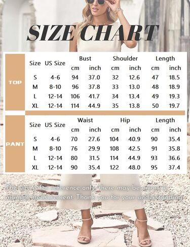Women's Summer 2 Piece Outfits Sleeveless Round Neck Tank Crop Basic Top Capri Wide Leg Pants Set with Pockets(0421-Apricot-S) in Saudi Arabia