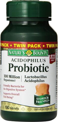 Nature's Bounty Probiotic Acidophilus Tablet, 100 Count (Pack of 2) in Saudi Arabia