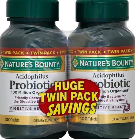 Nature's Bounty Probiotic Acidophilus Tablet, 100 Count (Pack of 2) in Saudi Arabia