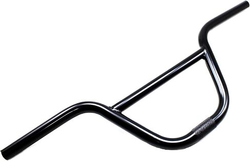 BMX المقود على شكل ابتلاع الفولاذ عالي الكربون 585 مم 22.2 مم مقبض بار أجزاء الدراجة ملحقات الدراجة، أسود، (WS01-CBBK-A) in Kuwait