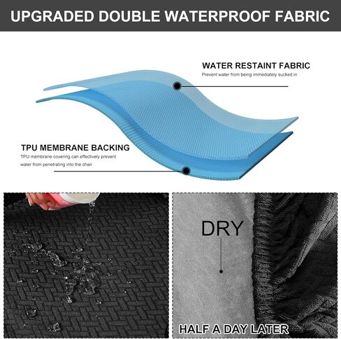 Computer Desk Chair Slipcover， Waterproof Office Chair Seat Cover Rotating Office Chair Cover Universal Computer Chair Seat Cushion Cover Removable Desk Chair Cover Office Computer Chair Covers in Saudi Arabia