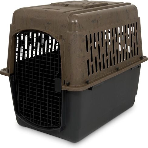 Petmate Ruffmaxx Camouflage Dog Kennel حامل للحيوانات الأليفة وقفص 36 بوصة (50-70 رطل)، خارجي وداخلي للكلاب الكبيرة والمتوسطة والصغيرة - مصنوع من مواد معاد تدويرها مع تهوية 360 درجة، صنع في الولايات المتحدة الأمريكية in Saudi Arabia