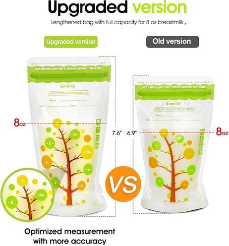 Breastmilk Storage Bags, 112 Count BPA Free Convenient Milk Storage Bags for Breastfeeding, 8oz/235ml, 2 Easy Pouring Spouts & Self-Standing Design in Saudi Arabia