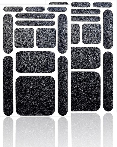 Birllaid ملصقات قبضة الهاتف الخليوي شريط قبضة الماوس، مجموعة شريط قابض 26 قطعة، شريط قبضة مطاطي أسود متعدد الأغراض لحافظة الهاتف وأجهزة التحكم في الألعاب in Kuwait