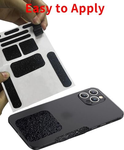 Birllaid ملصقات قبضة الهاتف الخليوي شريط قبضة الماوس، مجموعة شريط قابض 26 قطعة، شريط قبضة مطاطي أسود متعدد الأغراض لحافظة الهاتف وأجهزة التحكم في الألعاب in Kuwait