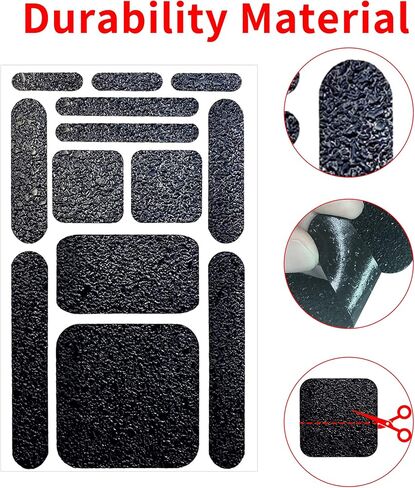 Birllaid ملصقات قبضة الهاتف الخليوي شريط قبضة الماوس، مجموعة شريط قابض 26 قطعة، شريط قبضة مطاطي أسود متعدد الأغراض لحافظة الهاتف وأجهزة التحكم في الألعاب in Kuwait