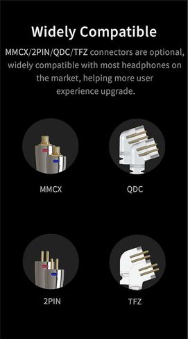 كابل سماعات الأذن - QDC 24 Core KBEAR [عرض] كابل مطور لمراقبة الأذن، كابل 5N OFC مطلي بالفضة مع قابس 4.4 مم، مناسب لـ QDC-7872 915 SE215 CA16 NRA OS1PRO MT3PRO BL07 VOYAGER3 (QDC4.4، أسود) in Kuwait