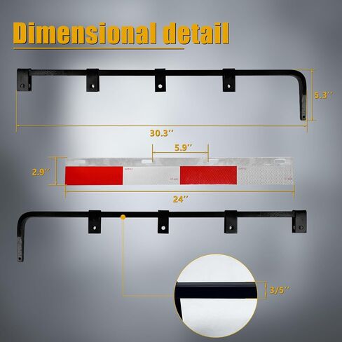 قطعتان من شماعات رفرف الطين المستقيمة لشبه الشاحنات، بطول 30.3 سم، دعامة شماعات رفرف شاحنة سوداء مناسبة لشاحنات نصف الشاحنات، والمقطورات، والمركبات الترفيهية والمزيد in Kuwait
