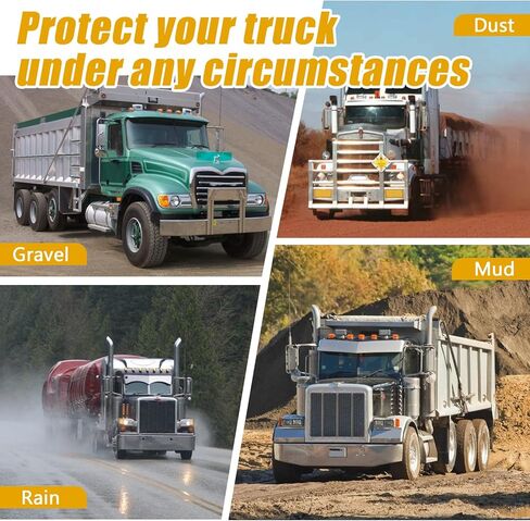 قطعتان من شماعات رفرف الطين المستقيمة لشبه الشاحنات، بطول 30.3 سم، دعامة شماعات رفرف شاحنة سوداء مناسبة لشاحنات نصف الشاحنات، والمقطورات، والمركبات الترفيهية والمزيد in Kuwait