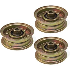 The ROP Shop (Pack of 3) Flat Idler Pulleys for Exmark 1-303076, 1303076, 1-323285, 1323285 in Saudi Arabia