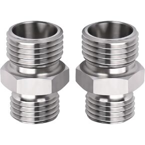 115757 Excavator Hydraulic Hose Pipe Thread Connector Compatible with Mini Excavator(For Most Hydraulic Thumbs, Screw Attachments And Hydraulic Tilt Buckets) - 2Pcs in Kuwait