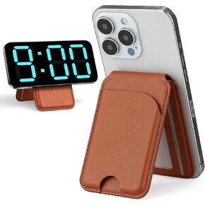 for Magsafe Wallet with Adjustable Stand, Magnetic Leather Card Holder with 3 Card Slots, Lightweight Magnetic Wallet for iPhone 16/15/14/13/12 Series, Not for iPhone 13/12 Mini (Black) in Saudi Arabia