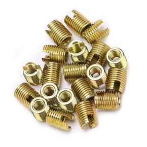 Self Tapping Threaded Inserts, 20Pcs Carbon Steel Screw Repairing Kit Slotted Thread Repair Inserts Nuts Accessories (Inner M12*1.75 Outer M16*1.5 Length 22mm) in Kuwait