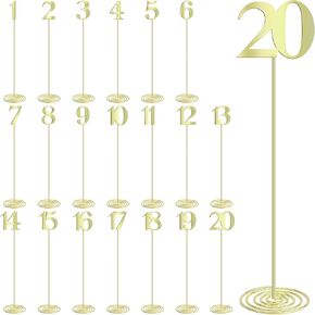 Wedding Table Numbers 1-20 Gold Metal - Table Numbers For Wedding Reception in Saudi Arabia