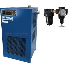 150 CFM Schulz Compressed Air Refrigerated Air Dryer 30HP and 40HP Compressors, 2-Stage Moisture Removing Particulate Filter, Pressure Regulator in Kuwait