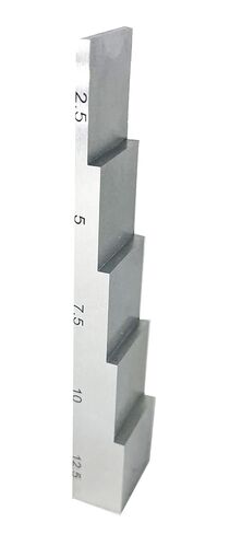 5 Step 2.5mm 5mm 7.5mm 10mm 12.5mm Test Calibration Block Standard for Ultrasonic Thickness Gauge 6063 Aluminum in NDT Testing in Saudi Arabia