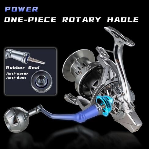 GARRET Spinning Reel, 8000/10000/12000 Aluminum Frame Surf Fishing Reels, Carbon Fiber 55LB Power Drag, Heavy Long Casting Inshore Saltwater & Offshore Saltwater Freshwater Fish Reel in Kuwait