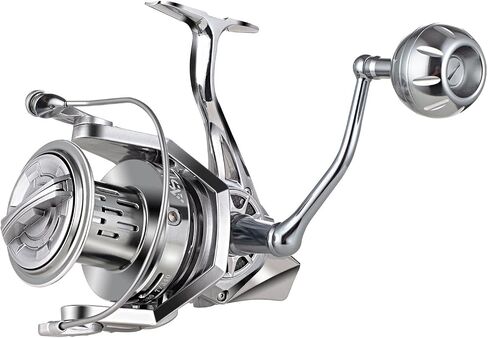 GARRET Spinning Reel, 8000/10000/12000 Aluminum Frame Surf Fishing Reels, Carbon Fiber 55LB Power Drag, Heavy Long Casting Inshore Saltwater & Offshore Saltwater Freshwater Fish Reel in Kuwait