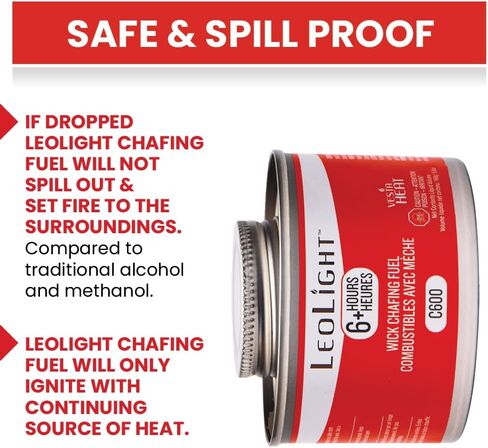 وقود Leolight Fuding ، وثيلين جليكول ، و 6 ساعات حرق-فتيل مقاوم للانسكاب ، ووقود أكثر دفئًا من الرائحة والرائحة الخالية من الدخان ، مثالي لتقديم الطعام ، البوفيهات ، الأحداث وحفلات الزفاف ، علب 7.8 أوقية (6 عبوات) in Saudi Arabia