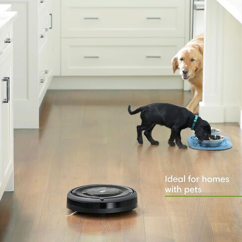 iRobot Roomba E5 (5150) Robot Vacuum - Wi-Fi Connected, Works with Alexa, Ideal for Pet Hair, Carpets, Hard, Self-Charging Robotic Vacuum, Black (Renewed) in Saudi Arabia