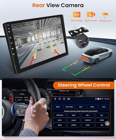10.1 بوصة من سيارات الراديو ستيريو لـ Mitsubishi Lancer 2008 2009 2010 2011-2017 ، Rimoody Android 13 Car Stereo Touch Screen GPS Mirror Link WiFi Bluetooth FM Radio EQ in Kuwait