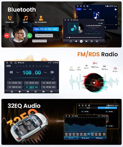 10.1 بوصة من سيارات الراديو ستيريو لـ Mitsubishi Lancer 2008 2009 2010 2011-2017 ، Rimoody Android 13 Car Stereo Touch Screen GPS Mirror Link WiFi Bluetooth FM Radio EQ in Kuwait