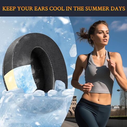 Soulwit Cooling -Gel Pads Coushions Placions ، وأسماء الأذن لـ Sennheiser HD 4.50BT ، HD 4.50BTNC ، HD 4.50SE ، HD 4.40BT ، HD 4.30G ، HD 4.20S ، HD 458BT ، HD 450 ، HD 400S ، HD 400S ، HD 350BT - Black. in Kuwait