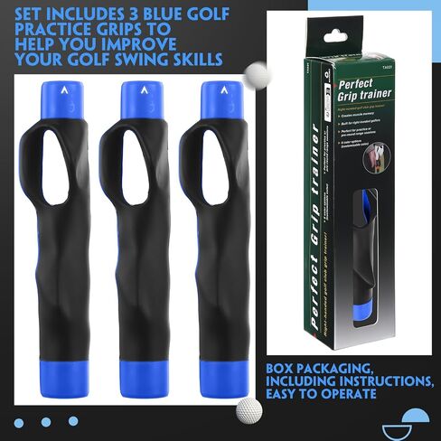 3 Pack Golf Grip Trainers و Golf Training Aid و Swing Trainer Club Grips Association لمعدات قبضة النادي اليمنى للمساعدة في تصحيح وضع اليد in Kuwait