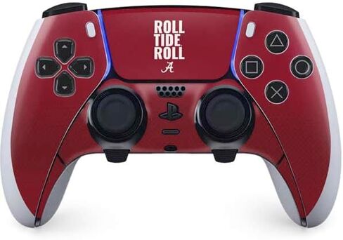 Skinit Skinit Gaming Gaming Skiner مع PS5 DualSense Edge Pro Controller - تصميم لفة لفة لجامعة ألاباما المرخصة رسميًا in Kuwait