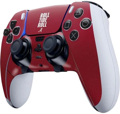 Skinit Skinit Gaming Gaming Skiner مع PS5 DualSense Edge Pro Controller - تصميم لفة لفة لجامعة ألاباما المرخصة رسميًا in Kuwait