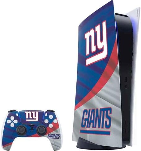 Skinit Decal Gaming Skin Compatible with PS5 Bundle - Officially Licensed NFL New York Giants Design in Saudi Arabia
