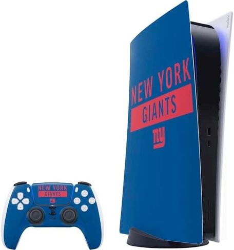 Skinit Decal Gaming Skin Compatible with PS5 Bundle - Officially Licensed NFL New York Giants Design in Saudi Arabia